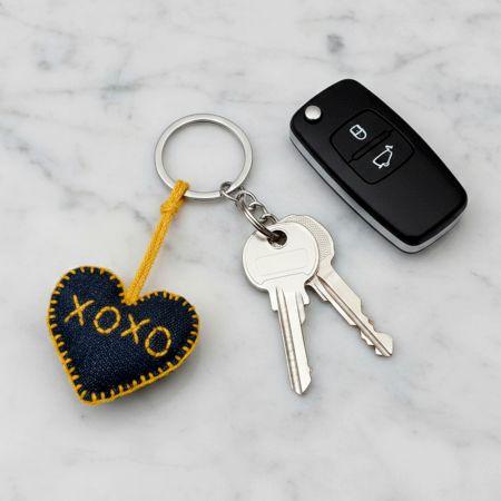 Handmade Heart Message Charm XOXO Design